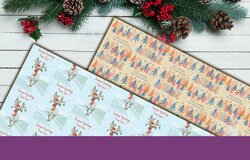 Personalised Contemporary Christmas GiftWrap