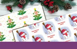 Personalised Kids 1-12 Christmas Gift Wrap
